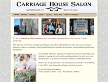 Tablet Screenshot of carriagehousesalonvt.com